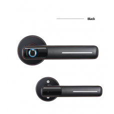 Έξυπνο πόμολο με δακτυλικό B22 Μαύρο. Προτεινόμενη εγκατάσταση σε εσωτερικές πόρτες οικιών αλλά και γραφείων.