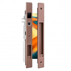 Έξυπνη λαβή χωνευτή με δακτυλικό και Wi-Fi C405 Bronze. Εγκατάσταση σε συρόμενα κουφώματα αλουμινίου.