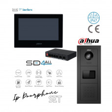 Σετ θυροτηλεόρασης TCP-IP Dahua με ενσωματωμένο πρωτόκολλο SIP, δυνατότητα επέκτασης για πολλαπλά διαμερίσματα.