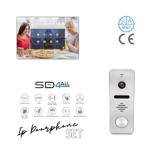 Σετ θυροτηλεόρασης 7 ιντσών 30759-4i + 60249C, οικονομική λύση για οικίες. Σετ θυροτηλεόρασης 7 ιντσών 30759-4i + 60249C, οικονομική λύση για οικίες.